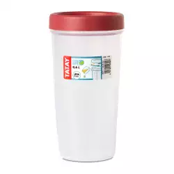 Contenedor Tatay Redondo Rojo .6 Lt Polipropileno 1160804