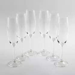 Copas Bohemia Setx6 230Ml Gastro Champagne En Cristal 40782-230Ml
