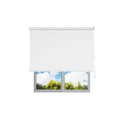 Cortina Enrrollable Blackout 100X180Cm Blanco Pvc Rm1636