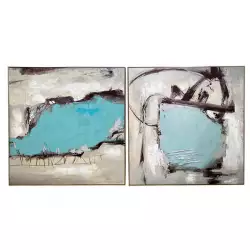 Cuadro Abstracto Moderno Con Marco Surtido 448-7414587