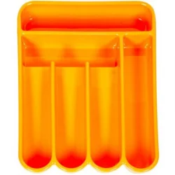 Cubiertero Rectangular 6 Compartimientos Naranja