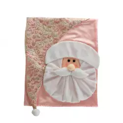 Cubresilla navideño santa decorado rose gold 60x48x1.5cm
