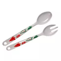 Cuchara + Tenedor Nav Happy Holidays 24Xcm Santini