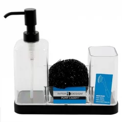 Dispensador de Jabón Interdesign-Transparente con Negro