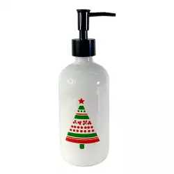 Dispensador De Jabon navideño arbol Santini 500ml Blanco