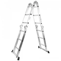 Escalera Plegable Multifunción Plateada