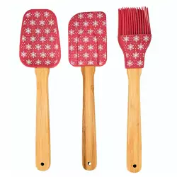 Espatula navideña Expressions Rojo  3 Ud  Silicona