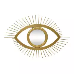 Espejo concepts ojo boho 80x52cm dorado 80% hierro 10% mdf
