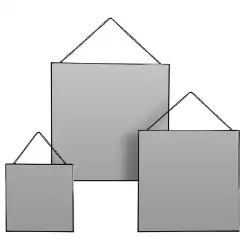 Espejo Cuadrado C37008450 Marco De Color