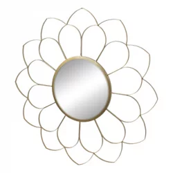 Espejo Pared 14890 Flor Gold Sbh