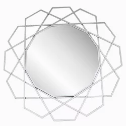 Espejo Pared 14927 Geométrico Silver Sbh