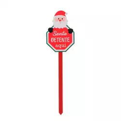 Estaca Miro Christmas Santa  15X56Cm Rojo