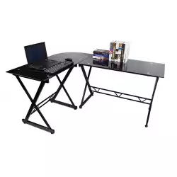 Estacion De Trabajo En L Vidrio Madrid Mln 1230