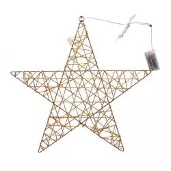 Estrella C/Luz Nav Oro Rosa 50X50X0Cm Santini 120-2000155