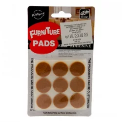 Fieltro Weikang Wk-14 Adhesivo Marrón Redondo X9 Unidades