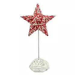 Fig Estrella Nav Rojo-Blanco C/Luz 20X11X35Cm Santini 201-7200185 1