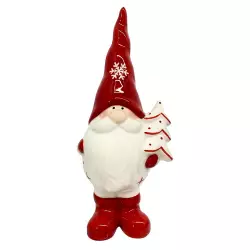 Fig Santa Rojo Deco 9.5X7.5X23.5Cm Santini 201-280