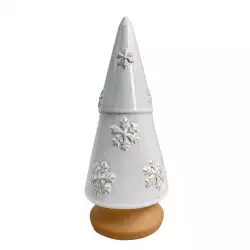 Figura Árbol Navideño Decorativo Blanco Santini