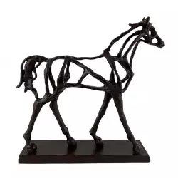 Figura deco concepts Crystal Blue cubo 24,1x47,6x24cm gris hierro