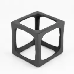 Figura decorativas concepts eclectic 10x10cm negro aluminio