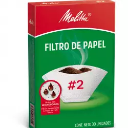 Filtro Cafe Melitta 10.4 Cm Blanco 30 Ud Papel 1002585