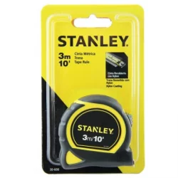 Flexómetro 3 Metros Stanley Negro Con Amarillo