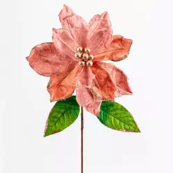 Flor nav poinsetia 70cm montefiori rose gold xs1045079lmg