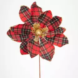 Flor Nav Ponsetia 30X40Cm Negro-Blanco Miro 831-Am