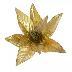Flor Navideña Santini   36X30Cm Dorado