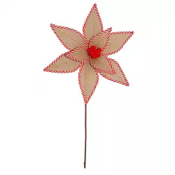 Flor Poinsetia Nav Natural-Rojo Deco 55X32X6Cm Santini 140-4101512
