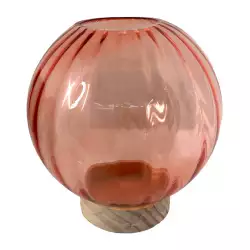 Florero concepts boho 20x23cm marron 100% vidrio 455-35944