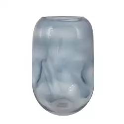 Florero concepts Crystal Blue 15x26,5x14cm gris vidrio 455-351203