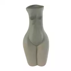 Florero concepts Crystal Blue 7x20x9cm blanco ceramica 437-7410956