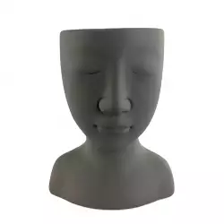 Florero concepts Crystal Blue cara 8,5x13x10cm gris dolomita 445-5