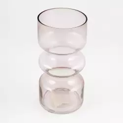 Florero concepts eclectic 12x25cm gris vidrio 455-351036