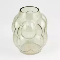 Florero concepts eclectic 14x16cm gris vidrio 455-35979