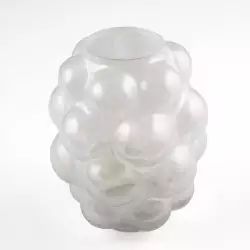 Florero concepts eclectic 16x20cm gris vidrio 411-484834