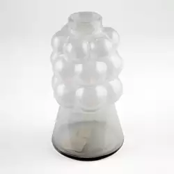 Florero concepts eclectic 16x29cm gris vidrio 411-484835