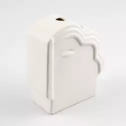 Florero concepts eclectic 6x15cm blanco ceramica 567-49315