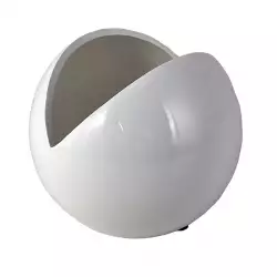 Florero Esfera Concepts Sweet Mocca 14X11X14Cm Blanco Ceramica