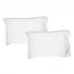 Fundas de Almohadas Distrihogar Blanco Setx2 50X90Cm