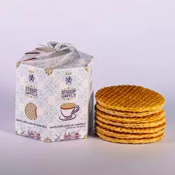 Galletas Stroop Wafels 8495 X 350 Gr Hexagonal Relleno De Caramelo