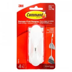 Gancho Command 17069-Es -Blanco Con Plateado