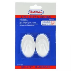 Gancho Ovalado Best Value Set X 2 Piezas F01452 Blanco