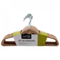 Ganchos De Gamuza Expressions Storage Crema X20