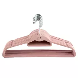 Ganchos de Ropa Expressions Set 20 Palo Rosa Gamuza