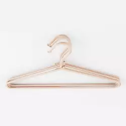 Ganchos de Ropa Métaticos Expressions Setx5 Beige 38X5X19cm