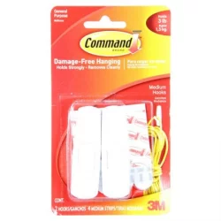 Ganchos Set X 2 Unidades 3M Autoadhesivo Blanco