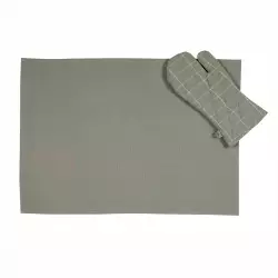 Guante + Paño De Cocina Expressions Verde