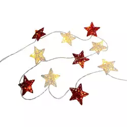 Guirnalda Nav Rojo C/Luz A/Bat 175X2X7Cm Santini 201-7200140 1